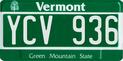 VT license plate YCV936