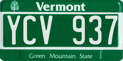 VT license plate YCV937