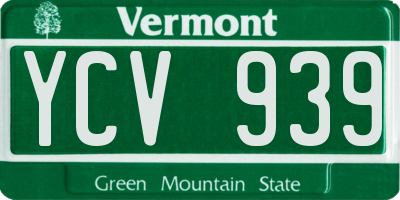 VT license plate YCV939