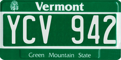 VT license plate YCV942