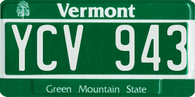 VT license plate YCV943
