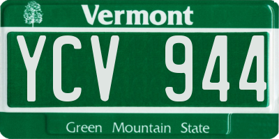 VT license plate YCV944