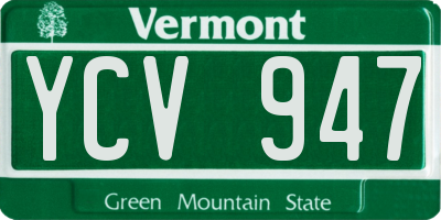 VT license plate YCV947