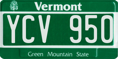 VT license plate YCV950