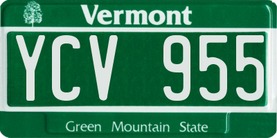 VT license plate YCV955