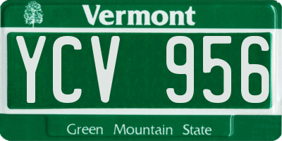 VT license plate YCV956