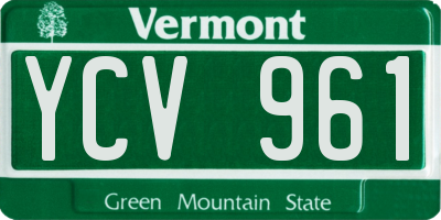 VT license plate YCV961