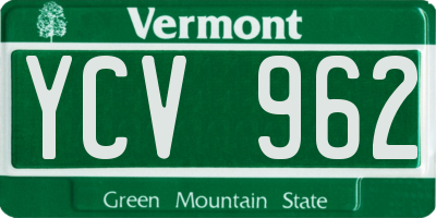 VT license plate YCV962