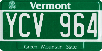 VT license plate YCV964
