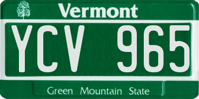 VT license plate YCV965
