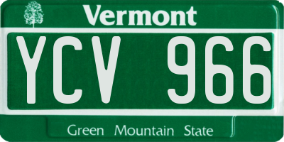 VT license plate YCV966