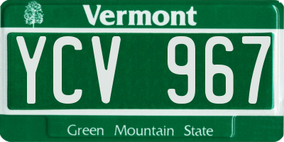 VT license plate YCV967