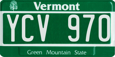 VT license plate YCV970