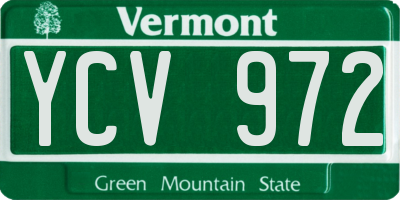 VT license plate YCV972