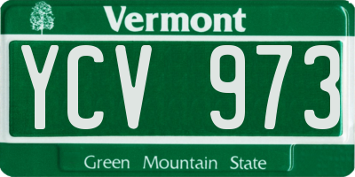 VT license plate YCV973