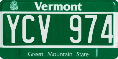 VT license plate YCV974