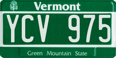 VT license plate YCV975