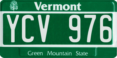 VT license plate YCV976