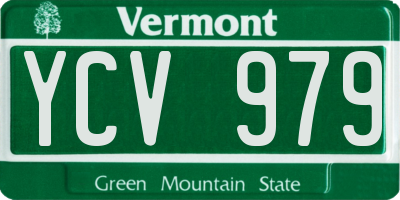 VT license plate YCV979