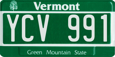 VT license plate YCV991