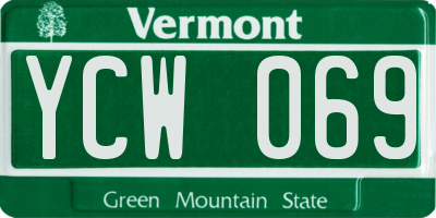 VT license plate YCW069
