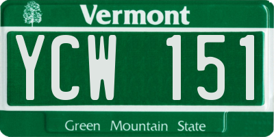 VT license plate YCW151