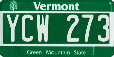 VT license plate YCW273