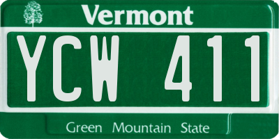 VT license plate YCW411