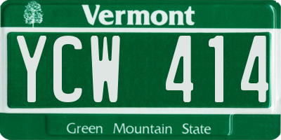 VT license plate YCW414