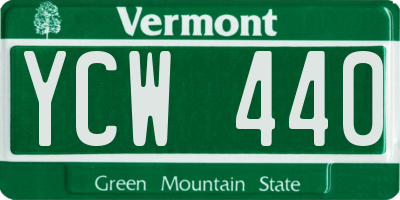 VT license plate YCW440