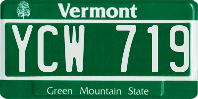 VT license plate YCW719