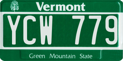 VT license plate YCW779