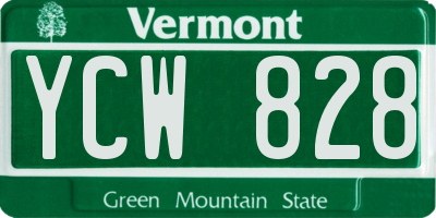 VT license plate YCW828
