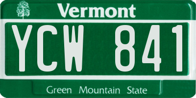 VT license plate YCW841