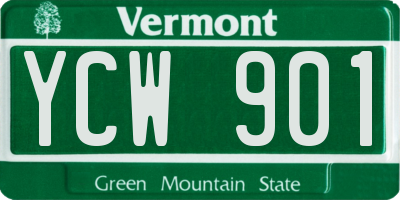 VT license plate YCW901