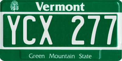 VT license plate YCX277