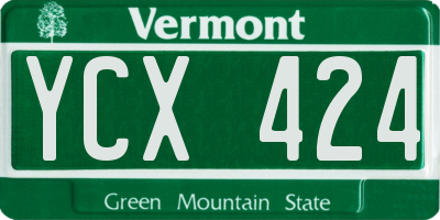 VT license plate YCX424