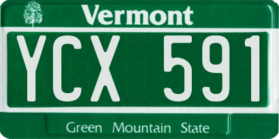VT license plate YCX591