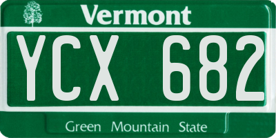 VT license plate YCX682