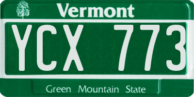 VT license plate YCX773