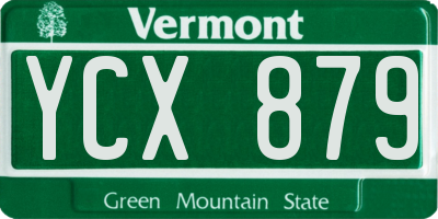 VT license plate YCX879