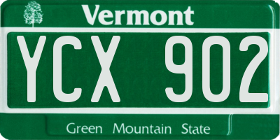 VT license plate YCX902