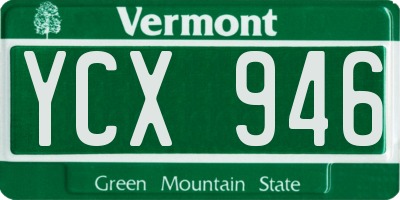 VT license plate YCX946