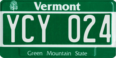 VT license plate YCY024
