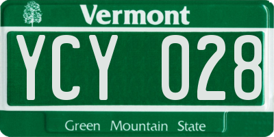 VT license plate YCY028