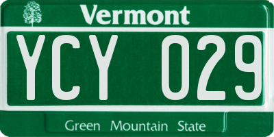 VT license plate YCY029
