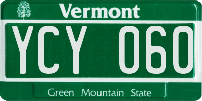 VT license plate YCY060