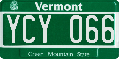 VT license plate YCY066