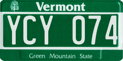 VT license plate YCY074