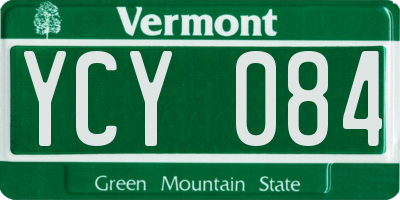 VT license plate YCY084